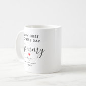 Collage photo simple et chic Mug avec coeur (Devant gauche)