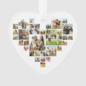 Collage photo simple et moderne en forme de coeur (devant)