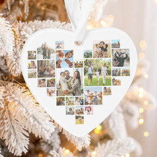 Collage photo simple et moderne en forme de coeur