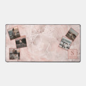 Collage Photo Simple Personnalisé Sur Marbre Rose (Recto)