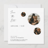 Collage Photo Square Bewaar de Datum Uitnodiging (Voorkant)