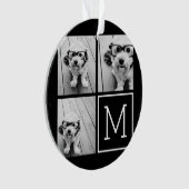 Collage photo tendance noir et blanc avec Monogram (devant)