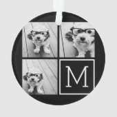 Collage photo tendance noir et blanc avec Monogram (dos)