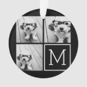 Collage photo tendance noir et blanc avec Monogram (devant)