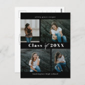 Collage raffiné ÉDITABLE Carte postale de graduati (Devant / Derrière)