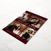 Collage Raffiné FOIL Wedding Enregistrer La Carte  (Rotation)