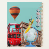 Collage Retro Chic personnalisé Travel Planner (Dos)