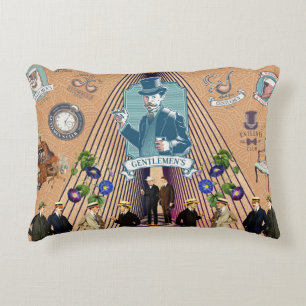 collage Retro met kant en bloemen Accent Kussen
