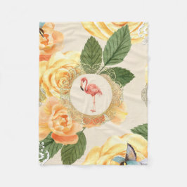 collage Retro met kant en bloemen Fleece Deken