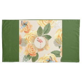 collage Retro met kant en bloemen Kussensloop