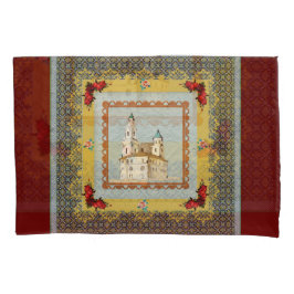 collage Retro met kant en bloemen Kussensloop