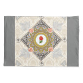  collage Retro met kant en bloemen Kussensloop (Achterkant)