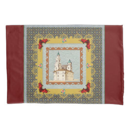 collage Retro met kant en bloemen Kussensloop