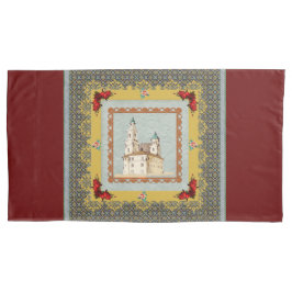 collage Retro met kant en bloemen Kussensloop