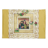  collage Retro met kant en bloemen Kussensloop (Achterkant)