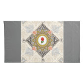  collage Retro met kant en bloemen Kussensloop (Achterkant-Rechts)