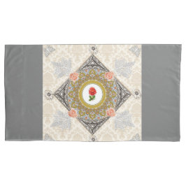 collage Retro met kant en bloemen Kussensloop