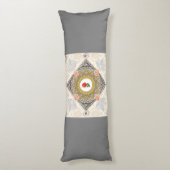  collage Retro met kant en bloemen Lichaamskussen (Achterkant (Verticaal))