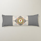  collage Retro met kant en bloemen Lichaamskussen (Achterkant)