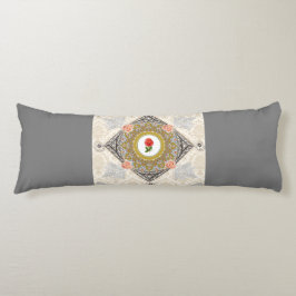 collage Retro met kant en bloemen Lichaamskussen