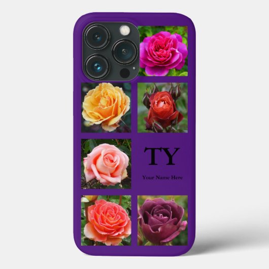Collage rose #1-3 iPhone 13 Pro Coque (Verso)