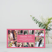 COLLAGE ROSE | CARTE DE REMERCIEMENTS mariage (Debout devant)