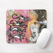 Collage rose de tapis de souris (Avec souris)