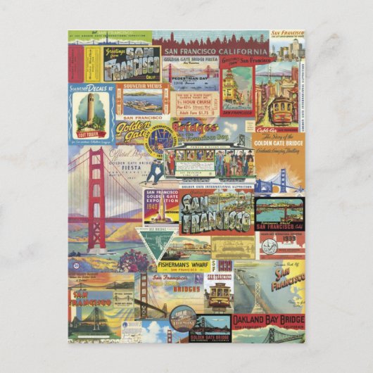 Collage San Francisco Briefkaart (Voorkant)