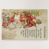  collage Santa-muzikale kerstboodschap, Legpuzzel (Horizontaal)