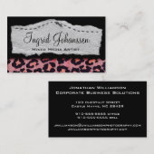 Collage scindé Cartes de visite Leopard uniques (Devant / Derrière)