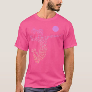 Collage Silhouette Volleybal Speler Shirt Vrouwen