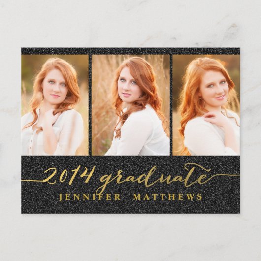 Collage simple | Invitation de la fête de graduati (Devant)