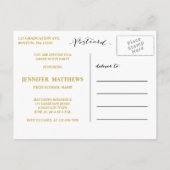 Collage simple | Invitation de la fête de graduati (Dos)