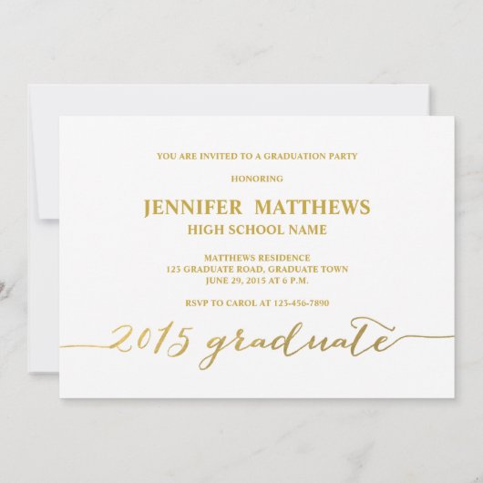 Collage simple| Invitation du groupe de diplômés (Dos)