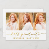 Collage simple| Invitation du groupe de diplômés (Devant / Derrière)