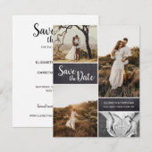 Collage Sparen de datumverloving van de Weddenscha Aankondiging (Voorkant / Achterkant)