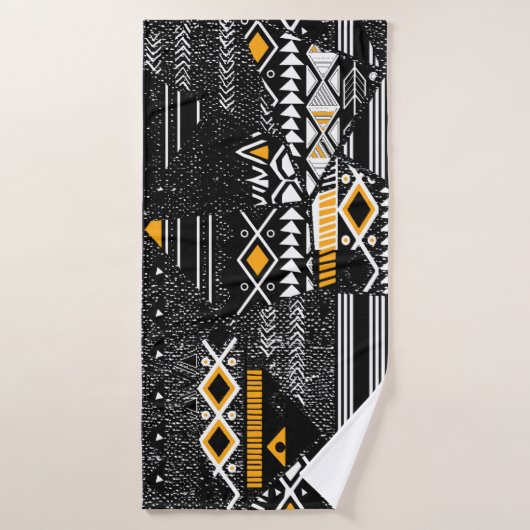 Collage tendance et tendance sans couture motif w (Serviette de bain)