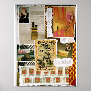 Collage Torn Art Therapy Poster Conçu à la main