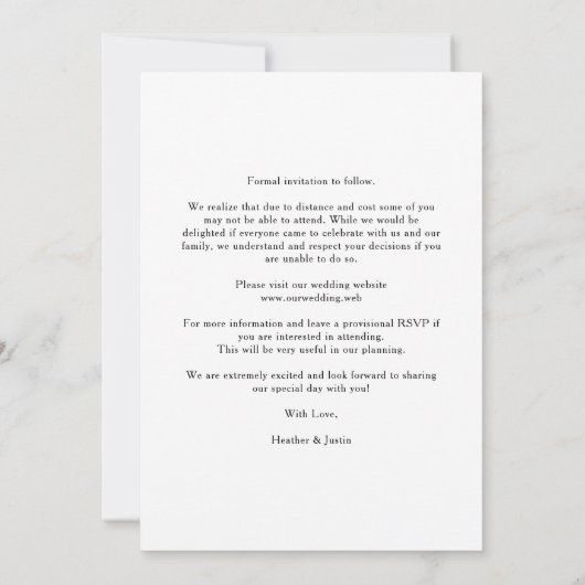 Collage Trendy Script 3 Wedding Engagement Photos (Achterkant)