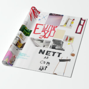 collage van abstracte Waterverf Cadeaupapier