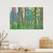Collage van Bracken Ferns en Forest | Seabeck, WA Poster (Keuken)