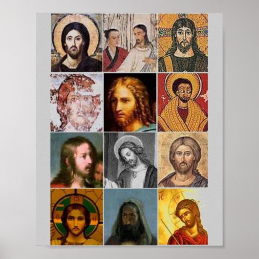 collage van de Heilige Jezus krist onze redder Poster (Voorkant)