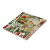 Collage van de katalogus van groenten en fruit tegeltje (Zijkant)