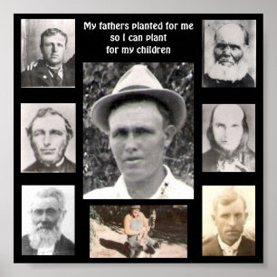 Collage van foto's van vaders geplant voor mij zwa poster