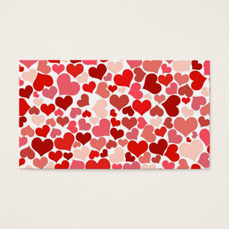 Collage van harten visitekaartjes