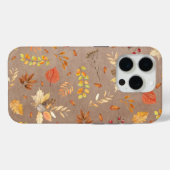 Collage van herfstbladeren op bruin Case-Mate iPhone case (Achterkant (horizontaal))