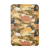 Collage van katten in bruin, bruin en roest badmat (Voorkant Verticaal)