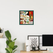  collage van Kerstmis en winterscènes Poster (Thuiskantoor)
