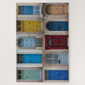 Collage van kleurrijke voordeuren legpuzzel (Verticaal)