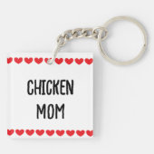 Collage van Leuke Kippen Sleutelhanger (Achterkant)